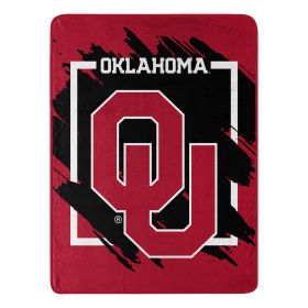 OKLAHOMA OFFICIAL NCAA "Halftone" Micro Raschel Throw Blanket; 46" x 60"