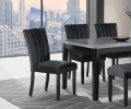 VHONG FABRIC BLACK DINING CHAIR