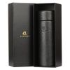 GALINER Cedar Wood Travel Humidor Cigar Box Portable Leather Cigars Case With Hygrometer Humidifier Black Cigar Tube