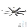 66 Inch Low Profile Ceiling Fan with Dimmable Lights and Smart Remote Control 6 Speed Reversible Noiseless DC Motor for Indoor