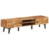 TV Stand 57.1"x13.8"x13.8" Solid Wood Acacia