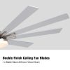 72 in. Indoor Brushed Nickel Smart Ceiling Fan with LED Light and Remote by Tuya APP, Works with Alexa/Google