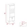 Kisco 1-Drawer 2-Shelf Bar Cabinet Dark Walnut