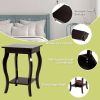 Set of 2 Side Table End Table Night Stand with Shelf