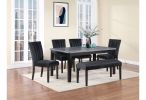 VHONG FABRIC BLACK DINING CHAIR