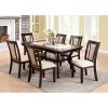 Contemporary Set of 2 Side Chairs Dark Cherry And Ivory Solid wood Chair Padded Leatherette Upholstered Seat Kitchen Dining Room Furniture