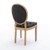 French Style Solid Wood Frame Antique Painting,Hand-pulled buckle decoration PU artificial leather Dining Chair with Nailhead Trim ,Wood Legs,Set of 2