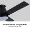 Amici 48 in. Indoor Black Low Profile Standard Ceiling Fan with Integrated LED Light Kit, Remote Included