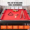 VEVOR Billiards Table, 7 ft Pool Table, Portable Foldable Space-Saving Table, Billiard Table Set Includes Balls, Cues, Chalks and Brush