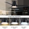 Amici 48 in. Indoor Black Low Profile Standard Ceiling Fan with Integrated LED Light Kit, Remote Included