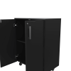 Lewis Storage Cabinet Base, Four Caster, Double Door Cabinet, Two Interior Shelves