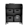 Lewis Storage Cabinet Base, Four Caster, Double Door Cabinet, Two Interior Shelves