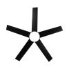 52 inch indoor 5 plywood black ceiling fan with light