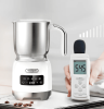 5 in 1 pearl white electric milk foam LED touch control 0.4L/13.5oz cold foam 360¬∞, rotating base detachable cold and hot foam and steamer SUS304