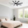 66 Inch Modern Ceiling Fan with Lights and Remote Control 6 Speed Reversible Noiseless DC Motor for Indoor