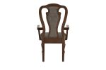 Ash Oak Set of 2pc Arm Chairs Upholstered Tufted Unique Design Dining Chairs Back Cushion Seat Dining Room