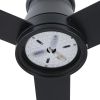Amici 48 in. Indoor Black Low Profile Standard Ceiling Fan with Integrated LED Light Kit, Remote Included