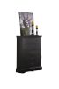 Elegant Bedroom 1pc Chest Of Drawers Black Color Drawers Tall Chest Plywood Furniture