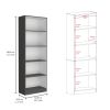 Lainor 3 Piece Home Bookcase set, 74" Wide with 13 Shelves , Living Room Set Set Matt Gray - White