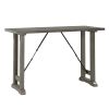 3pc Counter Height Set Light Gray Finish Counter Height Table with 2x Stools Foam Cushioned Seats Kitchen Dining Breakfast Furniture