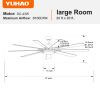 72 in. Indoor Brushed Nickel Smart Ceiling Fan with LED Light and Remote by Tuya APP, Works with Alexa/Google