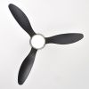 52'' ABS Blades Ceiling Fan with Lights and DC Remote, DC Motor Modern Ceiling Fan with 3 ABS Fan Blades & 2 Down Rods