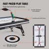 VEVOR Air-Powered Hockey Table, 89" Indoor Hockey Table for Kids and Adults, LED Sports Hockey Game with 2 Pucks, 2 Pushers