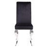 Black and Chrome Tight Back Side Chairs (Set of 2)