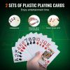VEVOR Poker Chip Set, 300-Piece Poker Set, Complete Poker Playing Game Set with Carrying Case, Heavyweight 14 Gram Casino Clay Chips, Cards