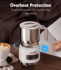 5 in 1 pearl white electric milk foam LED touch control 0.4L/13.5oz cold foam 360¬∞, rotating base detachable cold and hot foam and steamer SUS304