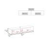 Floating Tv Stand Moore, Living Room, White Oak