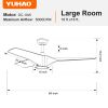 56 in. Integrated LED Indoor&Outdoor Brown Imitation Wood Ceiling Fan with Light Kit and Remote Control