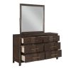 Kenzo Modern Style 6-Drawer Dresser Made with Wood in Walnut