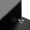 On-Trend TV Stand with Two Media Storage Cabinets Modern High Gloss Entertainment Center for 75 Inch TV