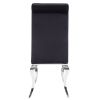 Black and Chrome Tight Back Side Chairs (Set of 2)