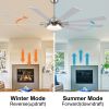 72 in. Indoor Brushed Nickel Smart Ceiling Fan with LED Light and Remote by Tuya APP, Works with Alexa/Google