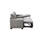 77 Inch Reversible Sectional Storage Sleeper Sofa Bed , L-Shape 2 Seat Sectional Chaise With Storage , Skin-Feeling Velvet Fabric