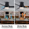 Amici 48 in. Indoor Black Low Profile Standard Ceiling Fan with Integrated LED Light Kit, Remote Included