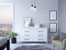 6 Drawer Double Dresser Wezz, Bedroom, White