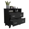 Double Drawer Dresser Arabi, Bedroom, Black