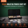 VEVOR Poker Chip Set, 300-Piece Poker Set, Complete Poker Playing Game Set with Carrying Case, Heavyweight 14 Gram Casino Clay Chips, Cards