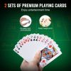 VEVOR Poker Chip Set, 200-Piece Poker Set, Complete Poker Playing Game Set with Aluminum Carrying Case, 11.5 Gram Casino Chips, Cards