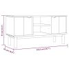 TV Stand OTTA Brown and Gray 44.7"x16.9"x22.4" Solid Wood Pine
