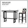 Bar Table,Bar Chair, Extra Long Entryway Table for Entryway, Hallway, Living Room, Foyer, Corridor, Rectangular Wood High Top Kitchen Dining Table