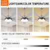 72 in. Indoor Brushed Nickel Smart Ceiling Fan with LED Light and Remote by Tuya APP, Works with Alexa/Google