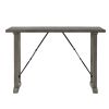3pc Counter Height Set Light Gray Finish Counter Height Table with 2x Stools Foam Cushioned Seats Kitchen Dining Breakfast Furniture