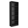 Lecanto 3 Piece Home Bookcase set, 74" Wide with 13 Shelves and Two-Door Cabinet , Living Room Set Set Black