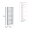 Lainor 3 Piece Home Bookcase set, 74" Wide with 13 Shelves , Living Room Set Set White