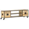 TV Stand 51.2"x11.8"x15.4" Solid Wood Mango