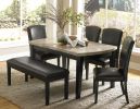Dining Chairs Set of 2, Dark Espresso Finish Wooden Kitchen Dining Room Furniture Faux Leather Upholstery Side Chairs